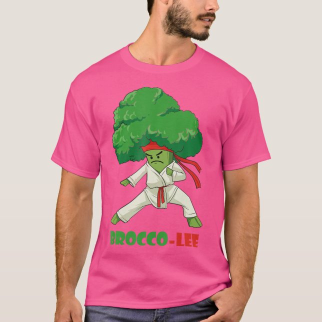 Brocco-Lee - Funny Vegetarian Vegetable Broccoli K T Shirt (Framsida)