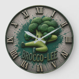 Brocco Life Funny Broccoli Cute Vegetable Kitchen Stor Klocka