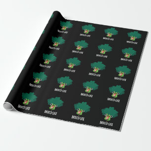 Brocco-slicka Funny Veggie Broccoli Pun Mörk BG Presentpapper
