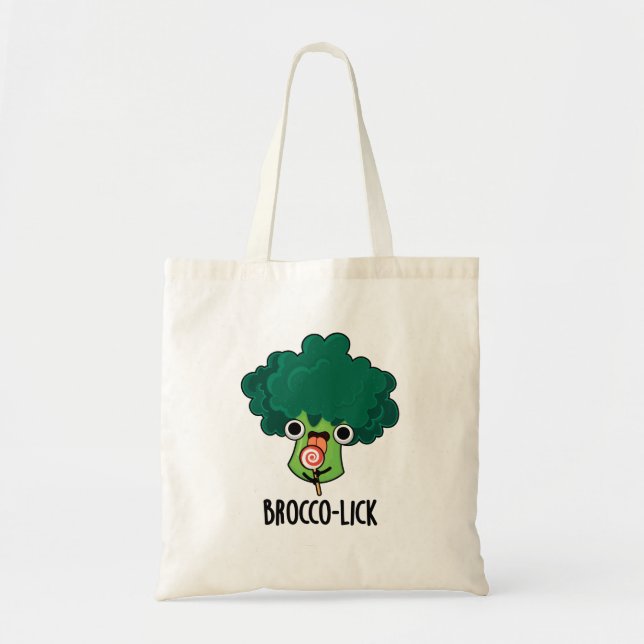 Brocco slickar Funny Veggie Broccoli Pun Tygkasse (Framsidan)
