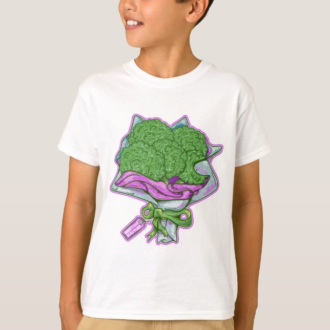 Broccoli Älskare Funny Bouquet T Shirt (Framsida)