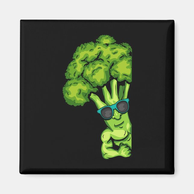 Broccoli Älskare Hälsosamma Grönsaker Gym Fitness  Magnet (Framsidan)