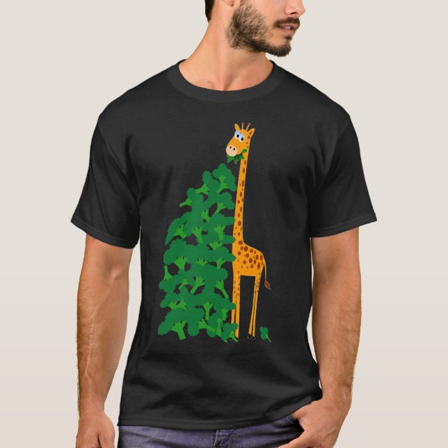 Broccoli and Giraffe Classic T-Shirt (Framsida)