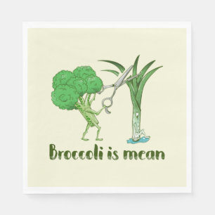 Broccoli är elak pappersservett