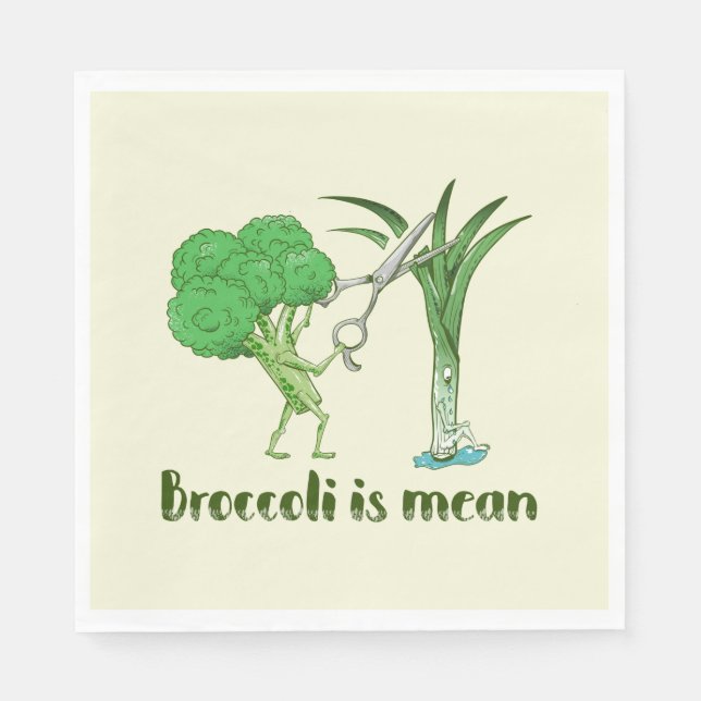 Broccoli är elak pappersservett (Framsidan)