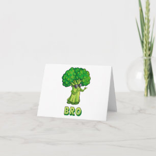 Broccoli är min Bro Fitness Veggie Power Vegan Bro Kort