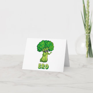 Broccoli är min Bro Fitness Veggie Power Vegan Bro Kort