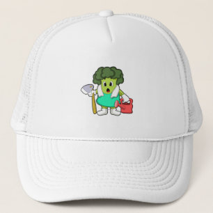 Broccoli as Farmer med Watering-burk Keps