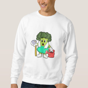 Broccoli as Farmer med Watering-burk Lång Ärmad Tröja