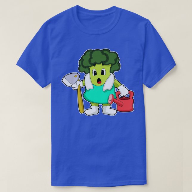 Broccoli as Farmer med Watering-burk T Shirt (Design framsida)