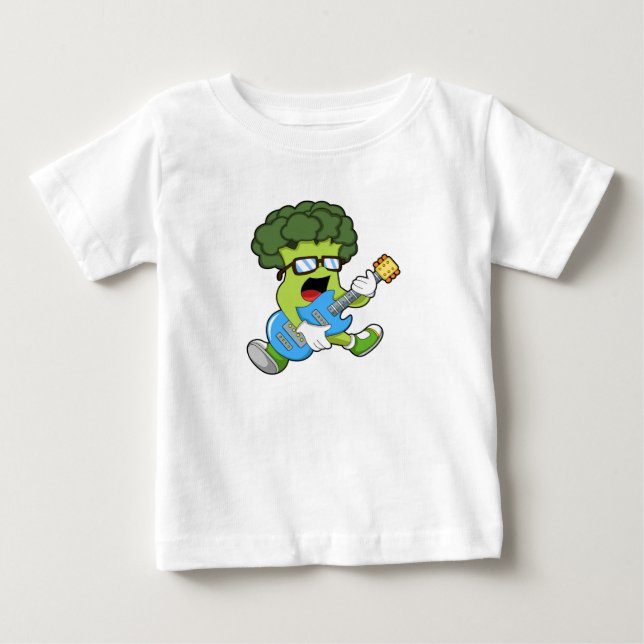 Broccoli as Musician med Guitar T Shirt (Framsida)