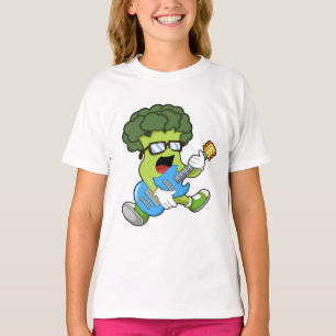 Broccoli as Musician med Guitar T Shirt