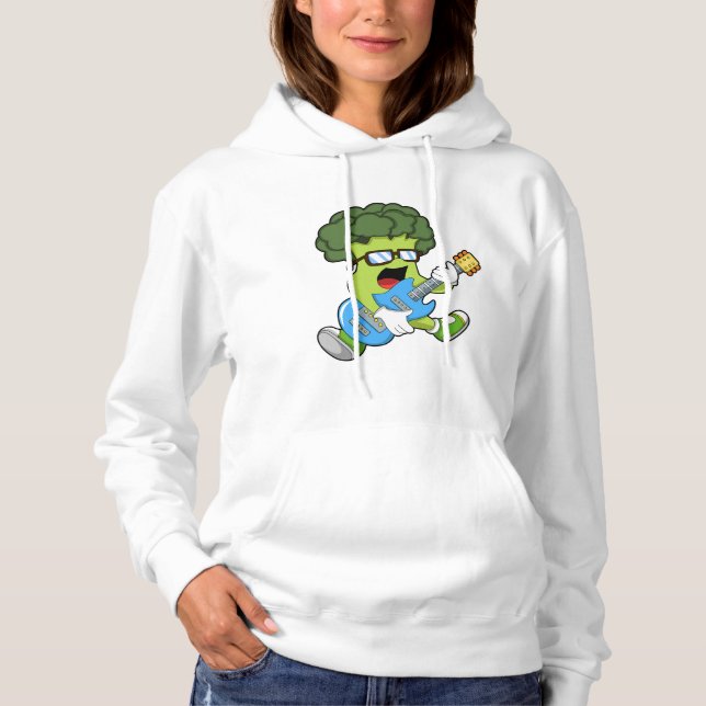 Broccoli as Musician med Guitar T Shirt (Framsida)