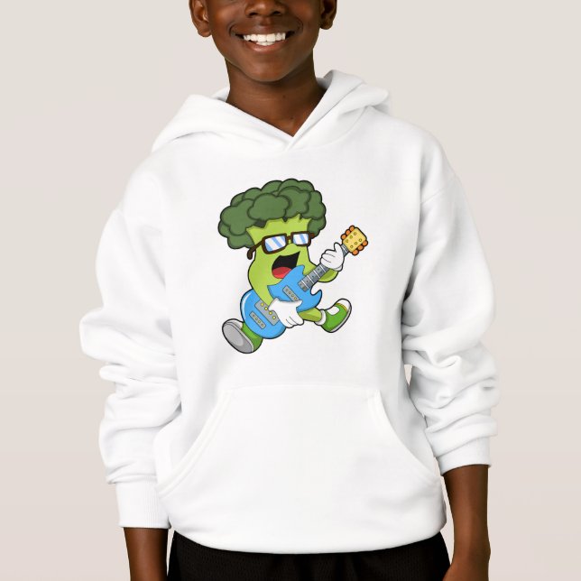 Broccoli as Musician med Guitar T Shirt (Framsida)