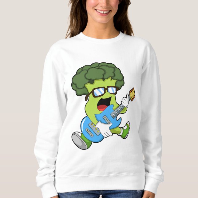 Broccoli as Musician med Guitar T Shirt (Framsida)