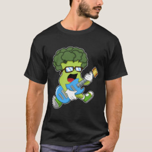 Broccoli as Musician med Guitar T Shirt