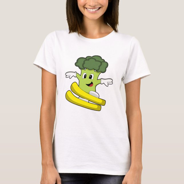 Broccoli as Skier med Ski T Shirt (Framsida)