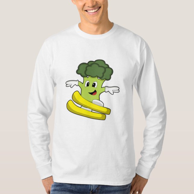 Broccoli as Skier med Ski T Shirt (Framsida)