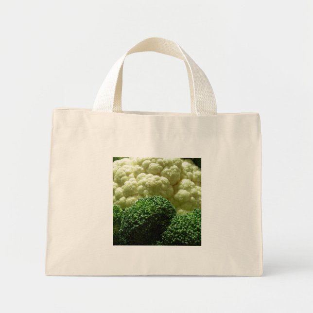 Broccoli & blomkål mini tygkasse (Framsidan)