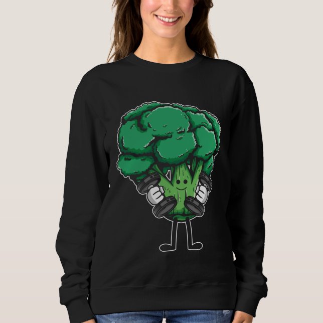 Broccoli Bodybuilding Fitness Equipment Workout Ve T Shirt (Framsida)