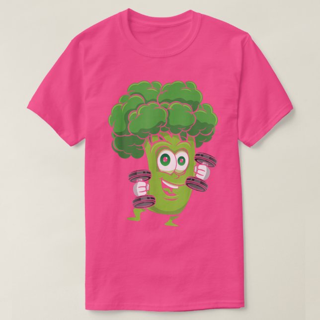 Broccoli, Bodybuilding Fitness Gym Gear Workout Ve T Shirt (Design framsida)