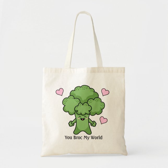 Broccoli Broc My World Tote Bag Tygkasse (Framsidan)