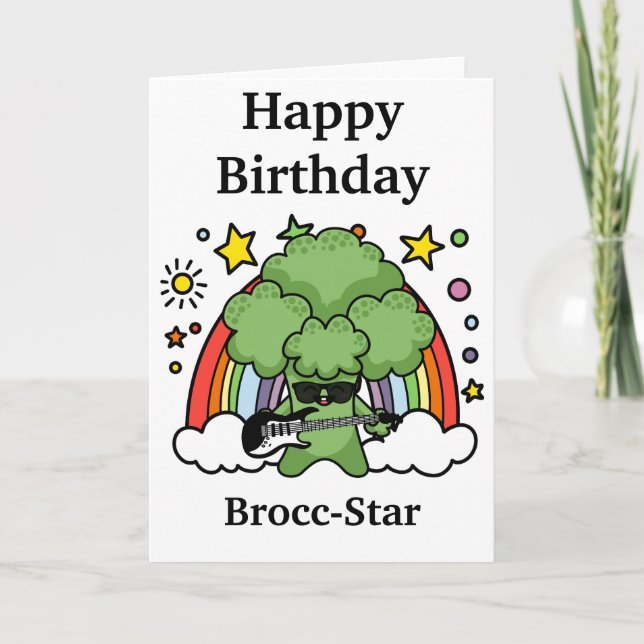 Broccoli Brocc, Rockstjärna Kort (Framsida)