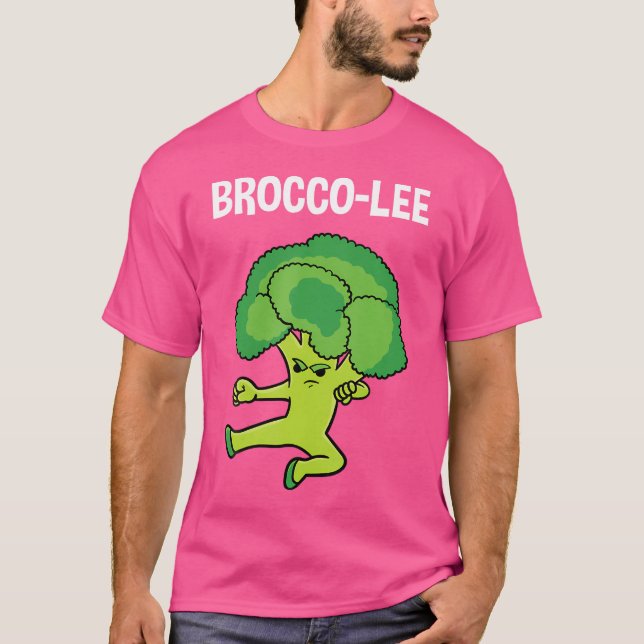 Broccoli Brocco-Lee Kung fu Martial Arts Mma Karat T Shirt (Framsida)