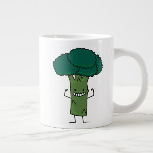 Broccoli Flexing lycklig träd head grönt Vegetab Jumbo Mugg