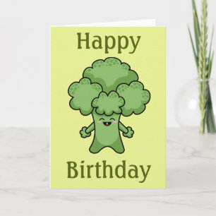 Broccoli födelsedagskort kort