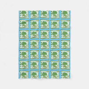 Broccoli Frö som odlar grönsaker Fleecefilt