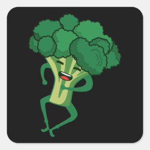Broccoli Fyrkantigt Klistermärke