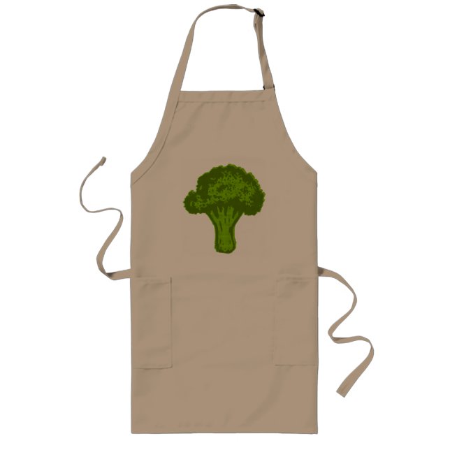 Broccoli-grafik Långt Förkläde (Framsidan)