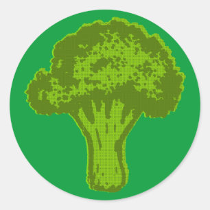 Broccoli Graphic Runt Klistermärke