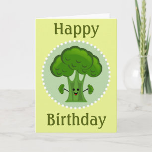 Broccoli Grattis på födelsedagen Kort