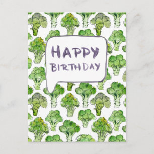 Broccoli – Grattis på födelsedagen Vykort