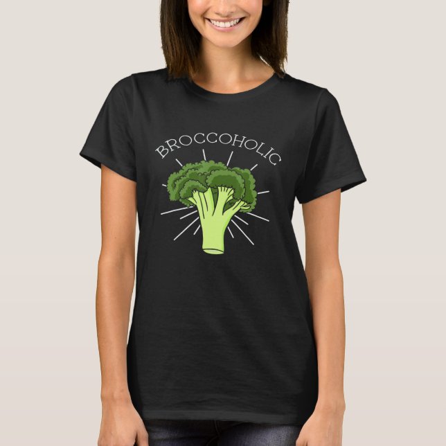 Broccoli Grönsak Vegetarisk Växtbaserad Kost Veg T Shirt (Framsida)