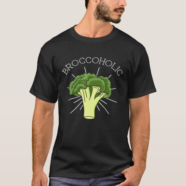 Broccoli Grönsak Vegetarisk Växtbaserad Kost Veg T Shirt (Framsida)