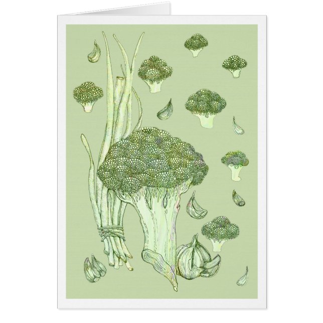 broccoli hälsningskort (Framsidan)