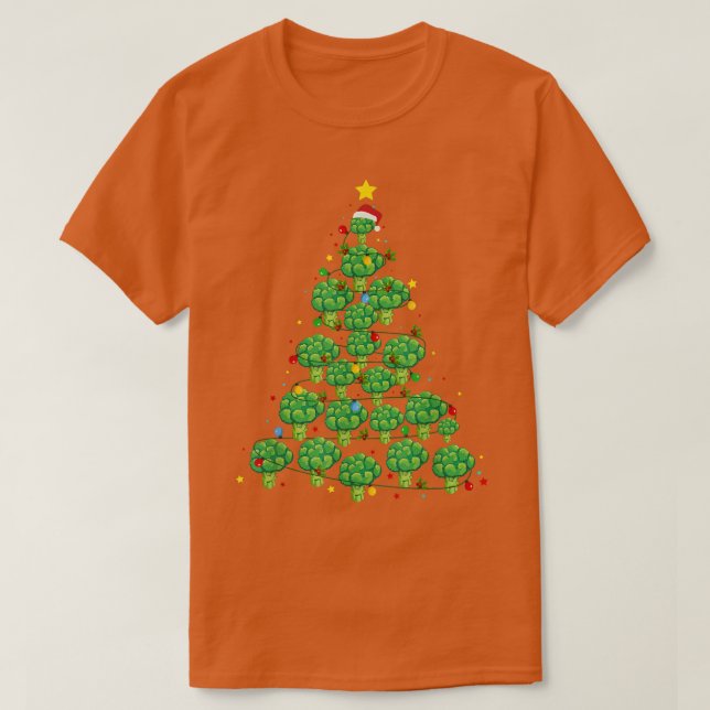 Broccoli Julgran Funny Broccoli Älskare Julafton T Shirt (Design framsida)