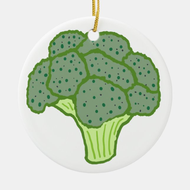 Broccoli Julgransprydnad Keramik (Framsidan)