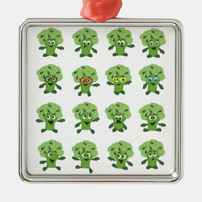broccoli julgransprydnad metall (Framsidan)