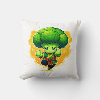 Broccoli Karate Kid — Cute Veggie Warrior Kudde