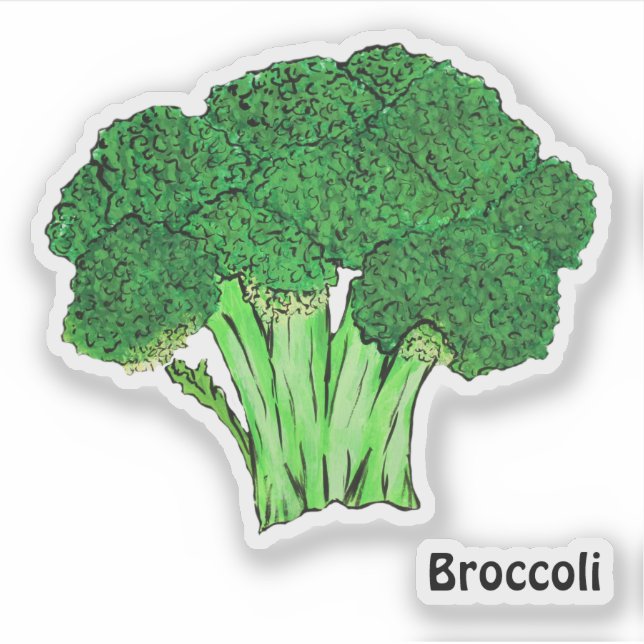 Broccoli Klistermärken (Framsida)