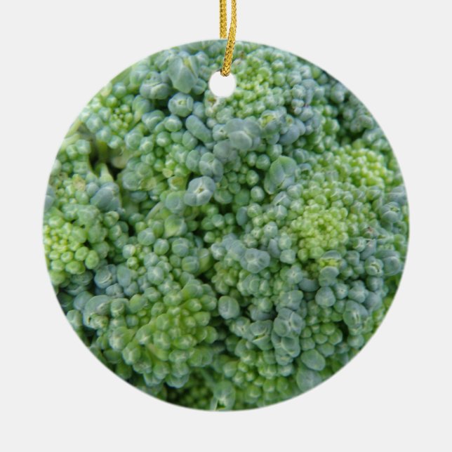 Broccoli Macro Anpassningsbar Birthday Julgransprydnad Keramik (Framsidan)