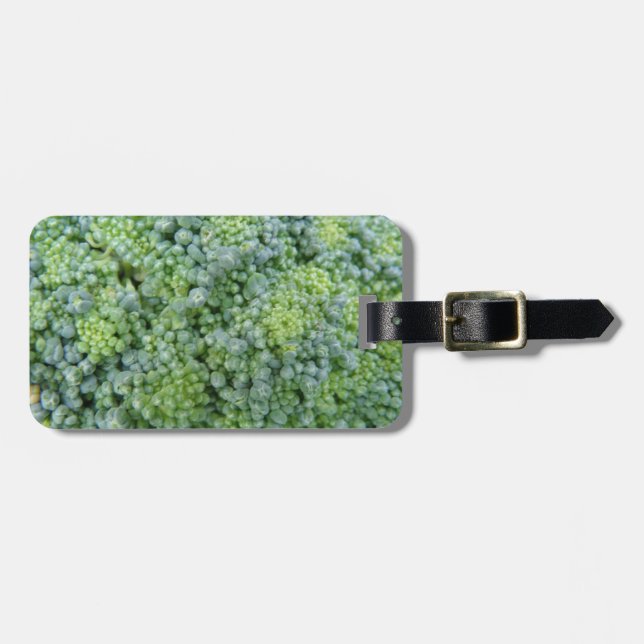 Broccoli Macro Anpassningsbar Luggage Tag Bagagebricka (Horisontell Framsida)