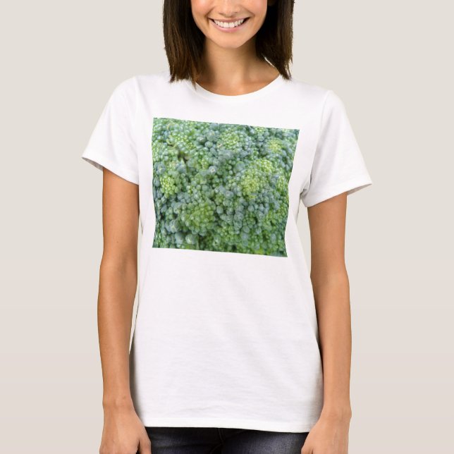 Broccoli Makro Dam T Shirt (Framsida)