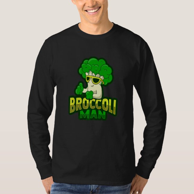 Broccoli Man Pun for a Vegan Food T Shirt (Framsida)