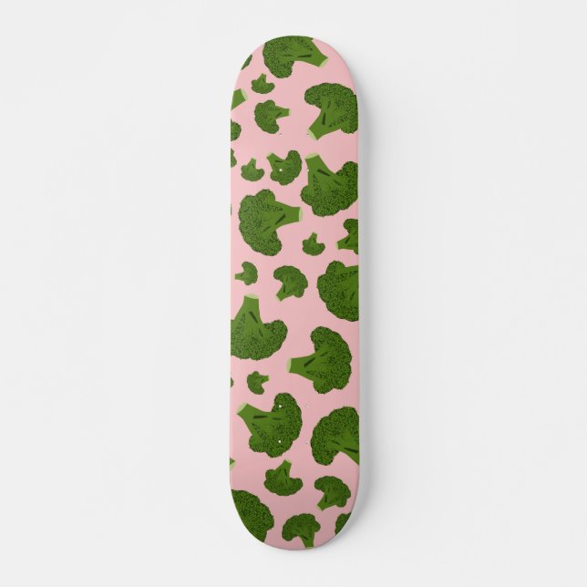Broccoli Mönster Mini Skateboard Bräda 18,5 Cm (Framsida)