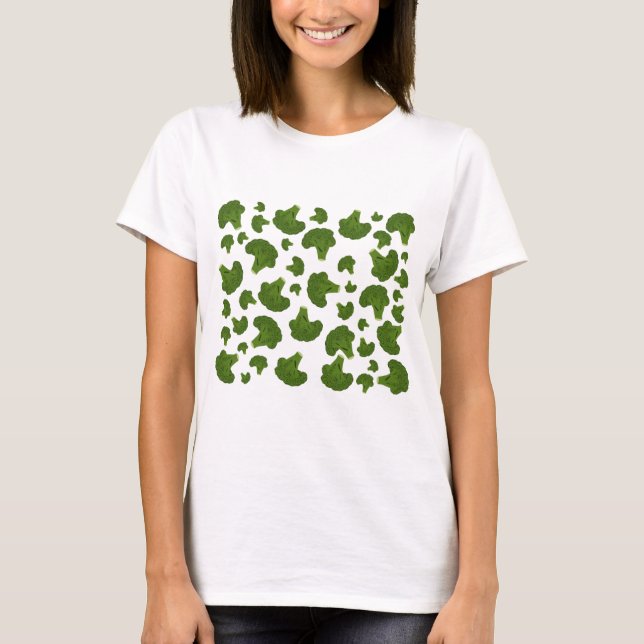 Broccoli Mönster T Shirt (Framsida)